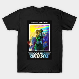 Cosmic Crusaders (Space Girls Poster) T-Shirt